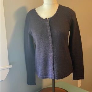 Vintage  1980’s Marks& Spencer Women's purple cardigan Sweater.